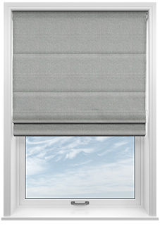 Roslin (Blackout), Lunar Grey - Twist&Fit Roman Blind